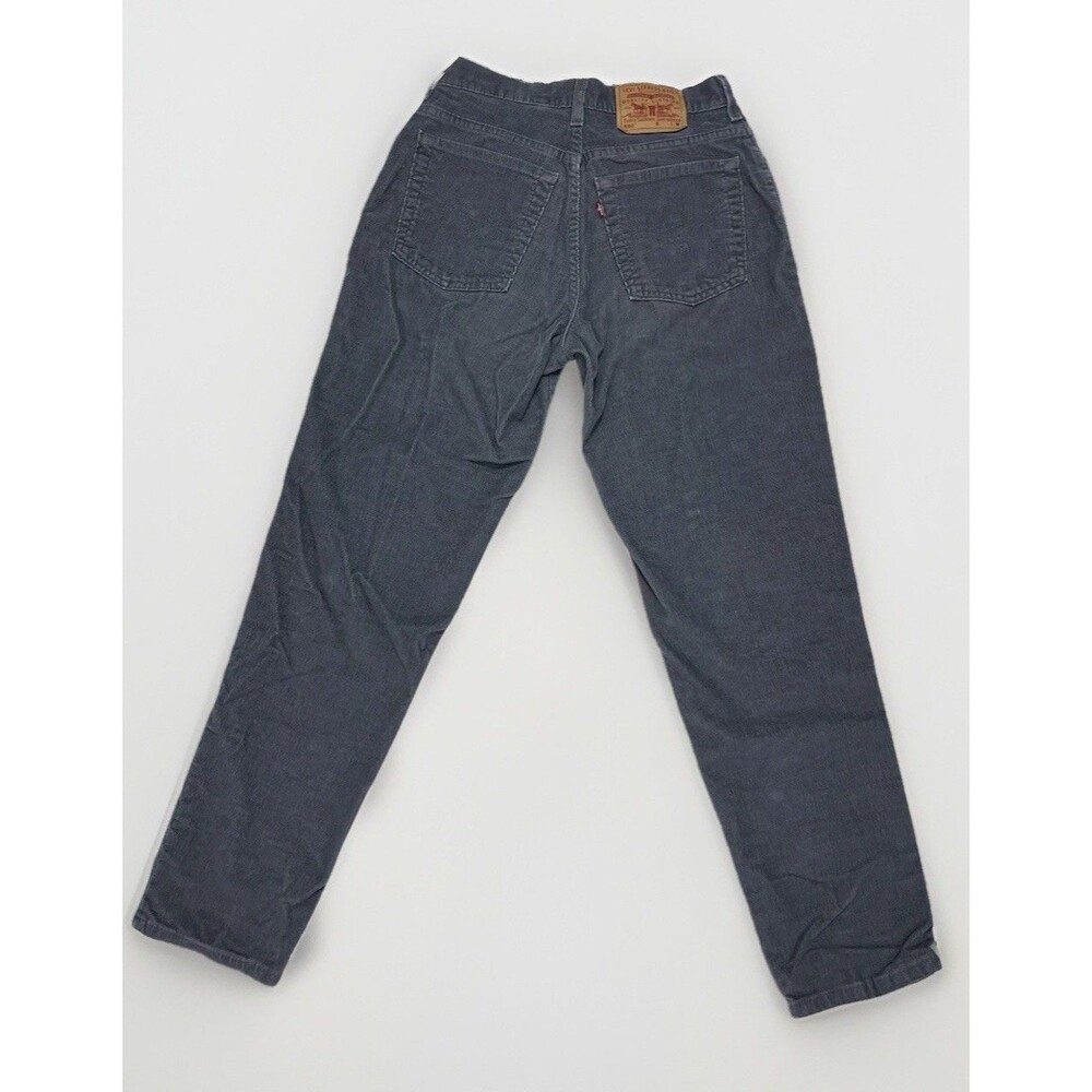Vintage Women’s Levi Pants 550 Corduroy Gray Size 8 M MIS Relaxed Fit Straight